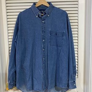 Ralph Lauren Men's Blue Denim Shirt